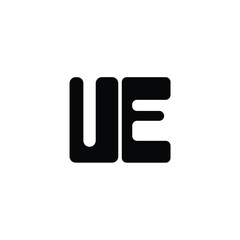 UE monogram logo design letter text name symbol monochrome logotype alphabet character simple logo