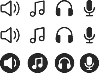 Speaker volume icon vector illustration, sound audio symbol, music speaker graphic design isolated on white background