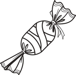 A delicate hand-drawn black and white floral vector illustration of a lily flower on a branch with leaves, perfect for a nature-inspired art design or a decoration pattern