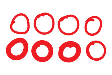 circle round vector frame with crayon or chalk texture. Hand drawn black coal objects for design use. Vector illustration on a white background.