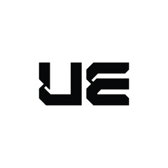 UE monogram logo design letter text name symbol monochrome logotype alphabet character simple logo