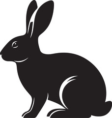 Obraz premium Cute Rabbit Silhouette Vector Set