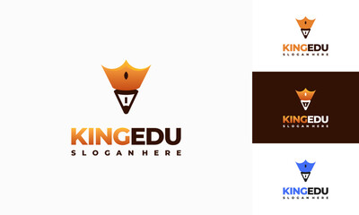 King Education logo designs concept vector, Education logo designs symbol