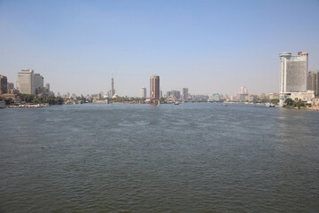 Naklejka premium The Nile scene from the University Bridge