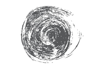 Naklejka premium Scribble circle round vector frame with crayon or chalk texture. Hand drawn black coal objects for design use. Vector illustration on a white