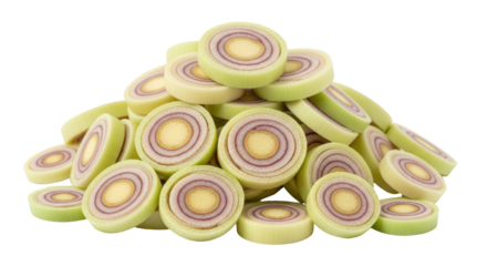 Isolated Sliced Lemongrass