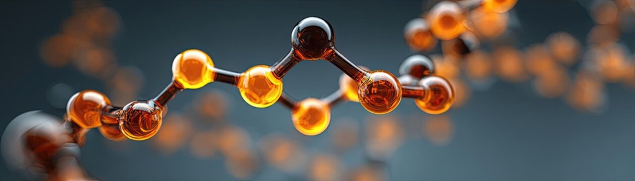 Cholesterol as a steroid precursor concept. Close-up view of molecular structures in vibrant colors.