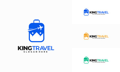 King Travel Logo designs concept vector illustration, Tour Logo designs symbol