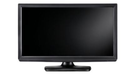 Modern widescreen tv or computer monitor — high-resolution isolated display with transparent-background PNG cutout feel, clean edges for product mockups, UI/UX previews, e-commerce thumbnails