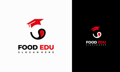Food recipe Logo designs concept vector, Food education Studio logo symbol icon