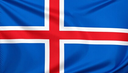 Fototapeta premium National flag of Iceland with Nordic cross.