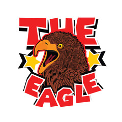 the eagle vector t shirt design illustration