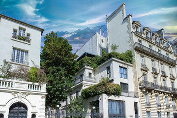 Paris, beautiful buildings in the 16e arrondissement
