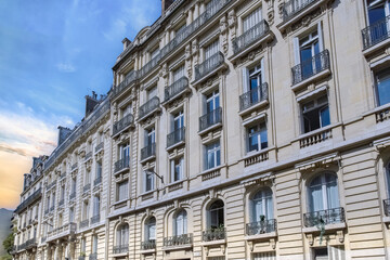 Paris, beautiful buildings in the 16e arrondissement