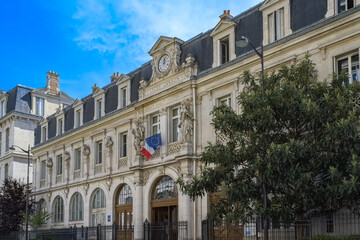 Paris, lyc&eacute;e Janson in the 16e arrondissement, rue de la Pompe, an upscale neighborhood 
