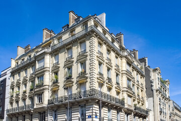 Paris, beautiful buildings in the 16e arrondissement