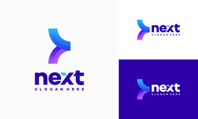 Modern Next Logo designs concept vector, Arrow logo designs concept