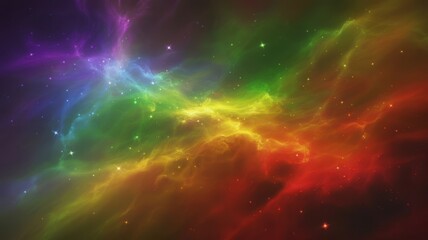 Naklejka premium Expansive colorful nebula stretching across the universe, filled with twinkling stars and cosmic gas clouds, a breathtaking astronomical vista
