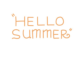 Hello SUMMER hand draw