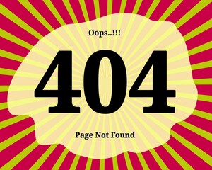 404 page Not Found design retro