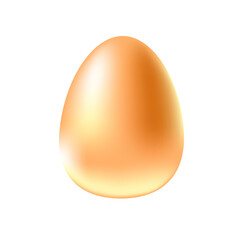 golden egg isolated on white