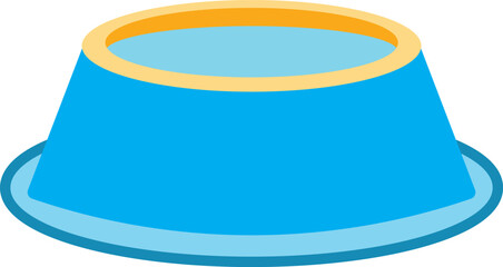 Pet bowl with water illustration