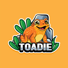 Golden Toad Extinct Animal sticker Illustration