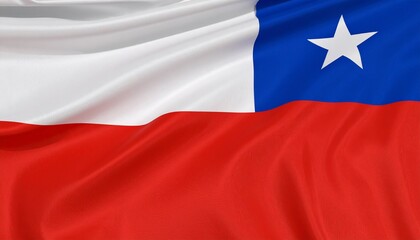 Illustrate Chile&rsquo;s national flag with white and red bands, a blue square, and a central white star.