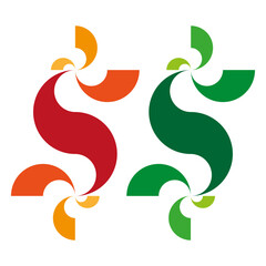 Fototapeta premium Abstract dollar symbol. Creative currency sign. Financial graphic emblem. Vector business illustration.