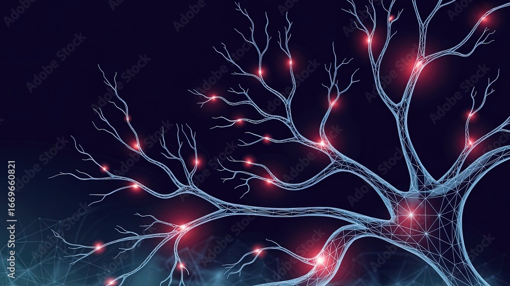 Poster intricate neural network: a captivating depiction of a complex neural network, rendered in an artist