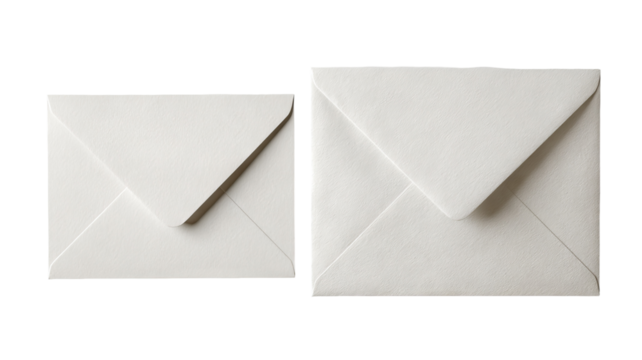 Blank card and envelope mockup — high-resolution PNG-style isolated cutout, transparent background feel — minimal stationery for invitations, greeting cards, wedding suites, branding, packaging