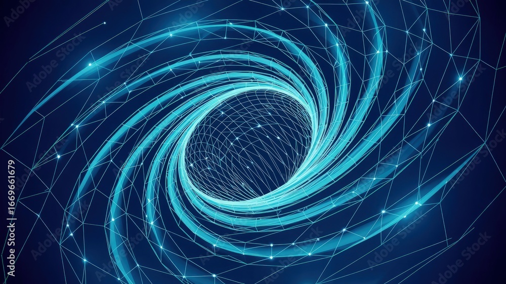 Poster journey into the cosmic portal: dive into the depths of the cosmos with a mesmerizing visual of a wo