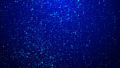 Obraz premium A mesmerizing digital display of light particles, forming a captivating abstract design against a deep, vibrant blue backdrop.