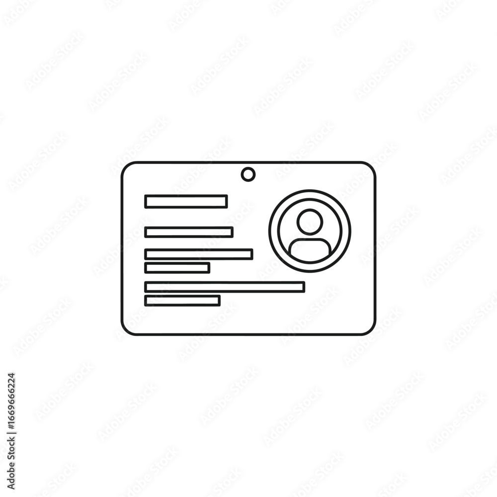 Poster credential badge icon vector illustration in line style for user interface and graphic design elemen