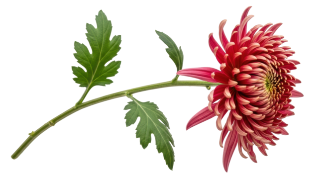 Isolated Red Chrysanthemum