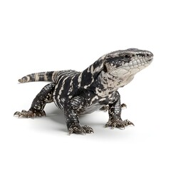 Obraz premium Tegu lizard shows detailed scales and pattern, good for educational materials.