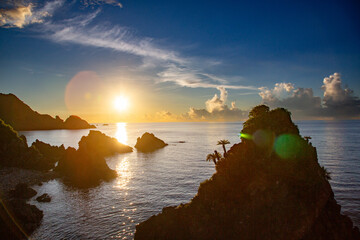 奄美大島の夏の夕景。