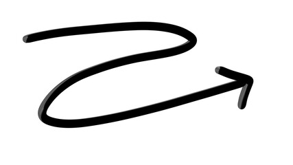 Black Curved Arrow Metallic Icon PNG Transparent Background Vector Symbol for Navigation Rotate and Web UI