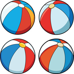 Beach Ball Vector Illustrations