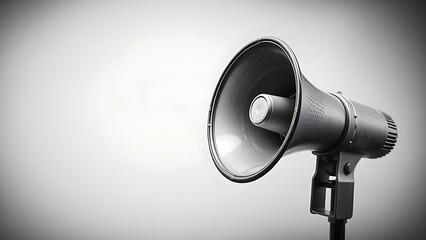 A vintage megaphone with visualized sound waves, showcasing retro charm and simplicity.