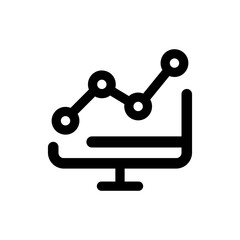 Monitoring Icon Finance Symbol Vector