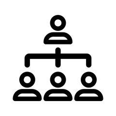 Organizational Structure Icon Banking Line Style Vector