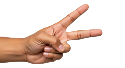 Isolated Peace Sign Hand