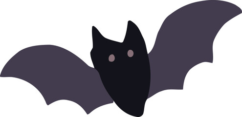 어두운 밤을 나는 박쥐 일러스트