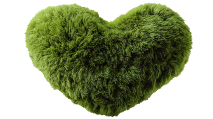 Emerald green heart isolated on transparent background — high-resolution PNG cutout icon for love and eco themes, Valentine projects, social media, stickers, printables, web and app UI