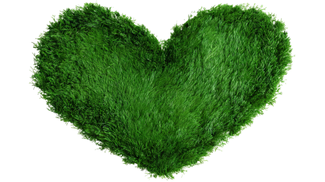 Emerald green heart isolated on transparent background — high-resolution PNG cutout icon for love and eco themes, Valentine projects, social media, stickers, printables, web and app UI