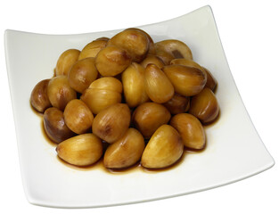 Pickled Garlic Cloves in Soy Sauce Marinade