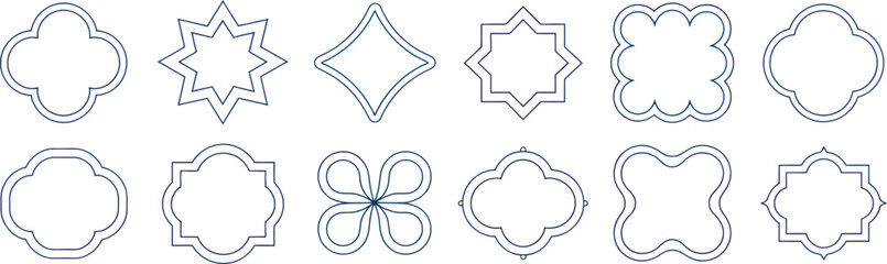 Vector shapes collection decorative frames design elements for graphic design and creative projects use