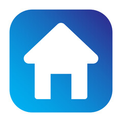 Minimalist rounded square home icon, representing main dashboard or homepage