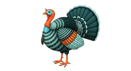 Isolated Cartoon Turkey
